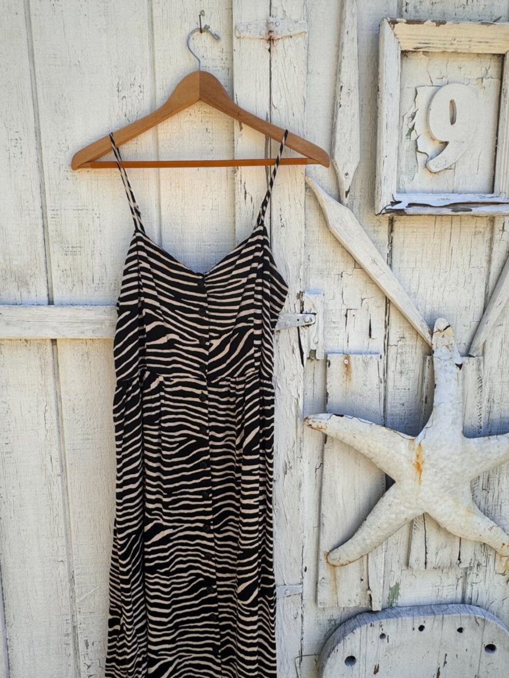 Animal Print Midi Sun dress | Size 12 - Picture 4 of 8